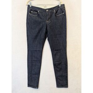 Lands End Canvas Mens Super Slim Fit Dark Wash Denim Jeans Size 31‎